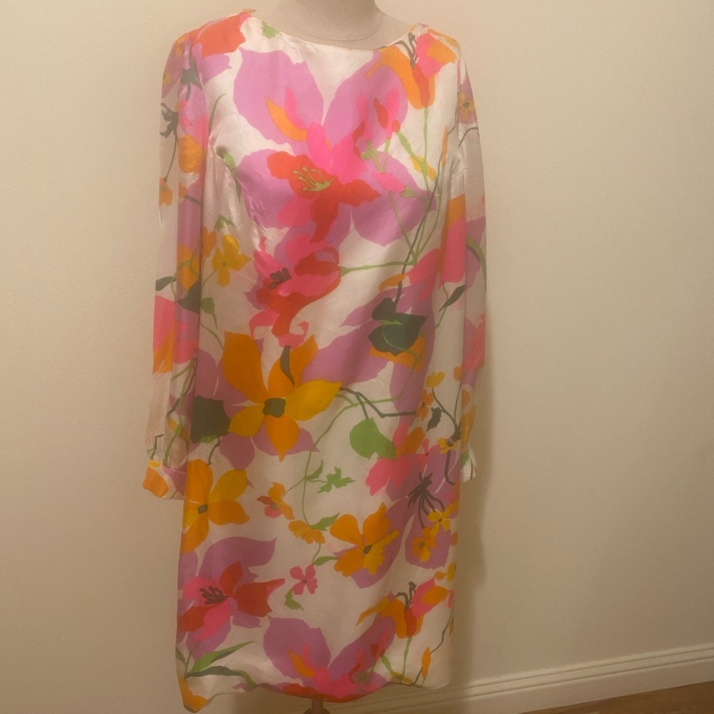 Vintage Saks fifth Avenue silk multicolored dress